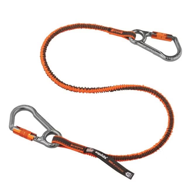 Ergodyne Squids 3118F(x) Tool Lanyard - Dual Locking Carabiners - 15lbs