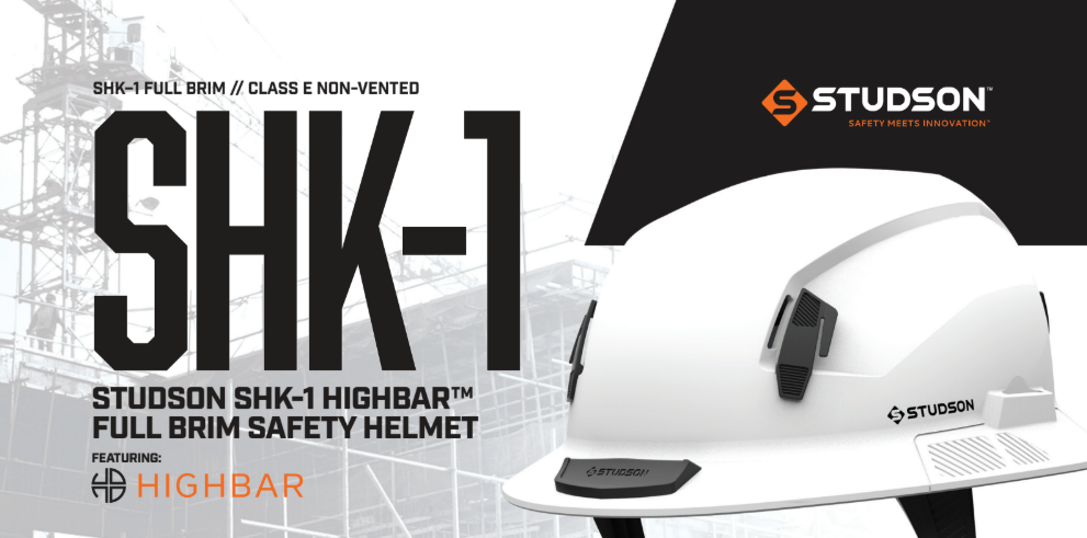 Studson SHK-1 NON-VENTED HIGHBAR FULL BRIM SAFETY HELMET