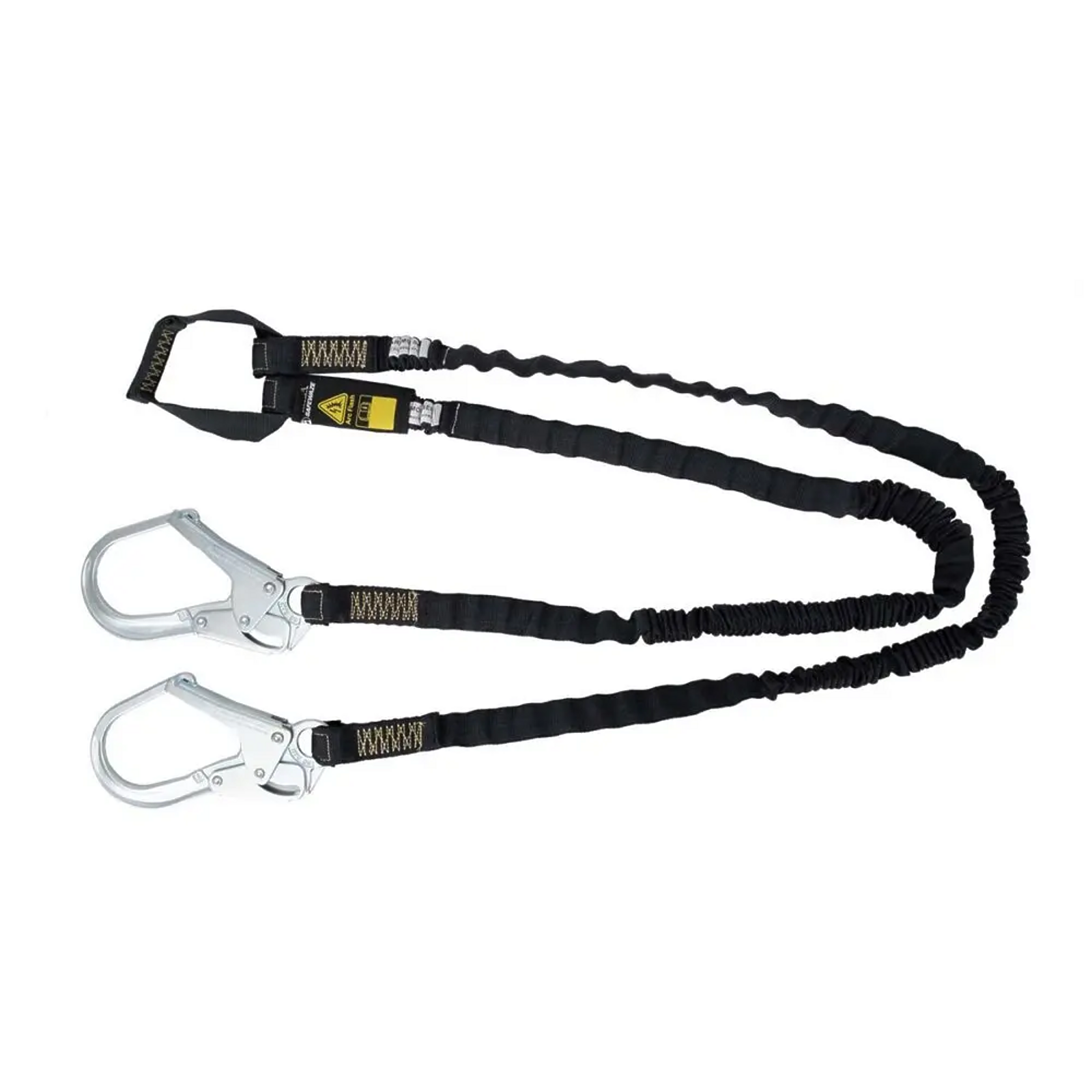 Safewaze Arc Flash 6′ Internal Energy Absorbing Lanyard: Aramid, Dual Leg, Soft Loop, Rebar Hook