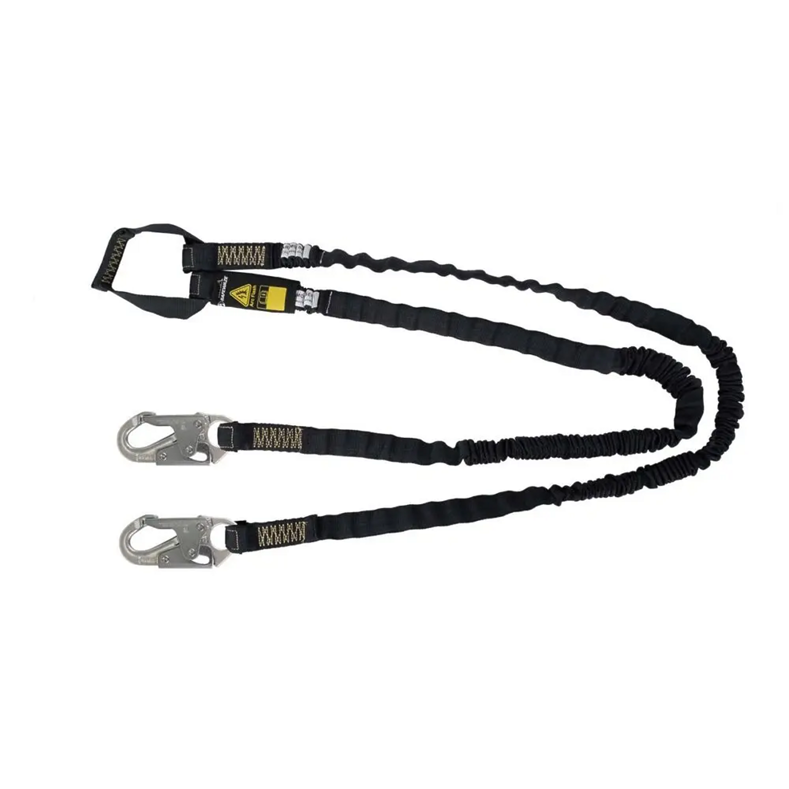 Safewaze Arc Flash 6′ Internal Energy Absorbing Lanyard: Aramid, Dual Leg, Soft Loop, Snap Hook