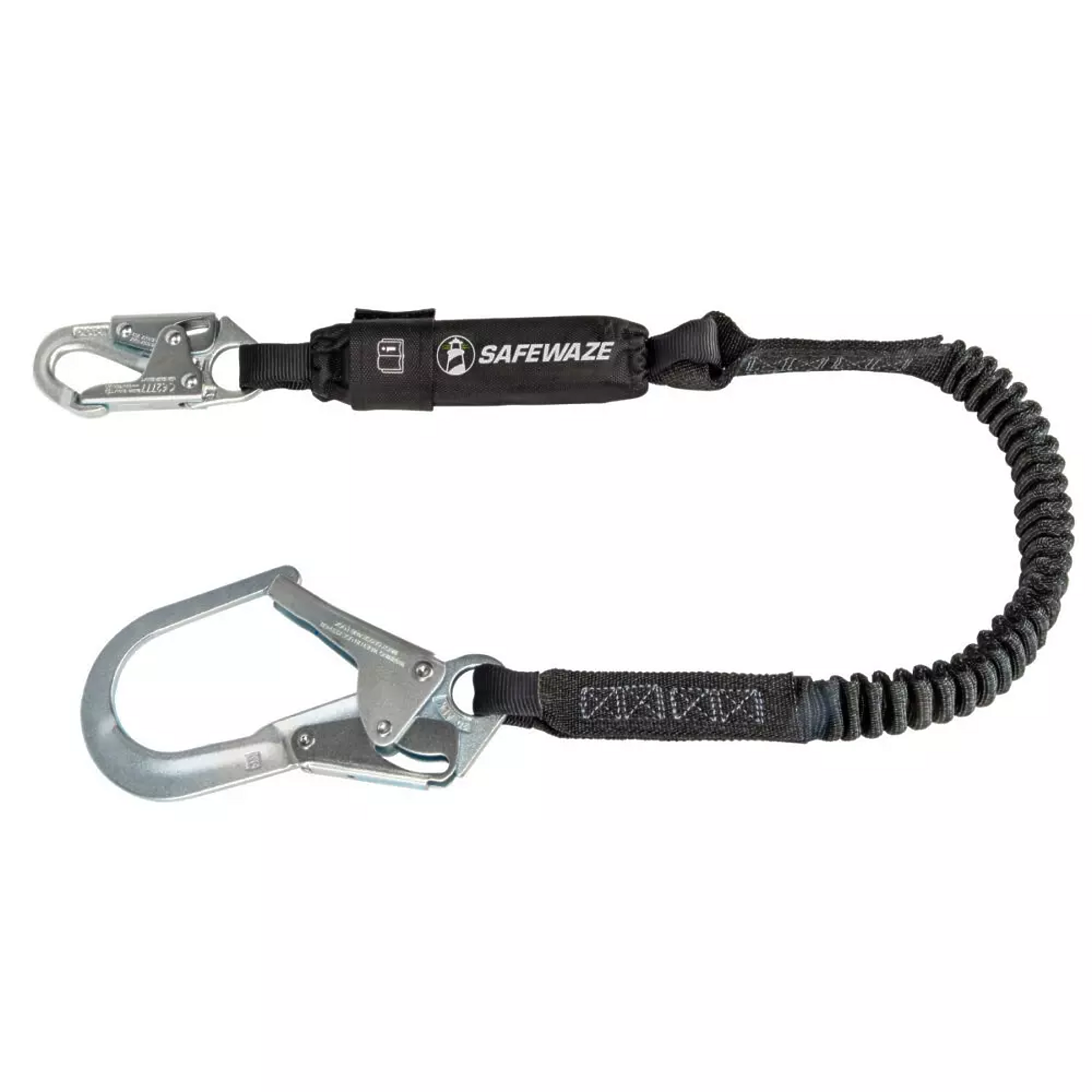 Safewaze PRO 6′ Stretch Energy Absorbing Lanyard: Rebar Hook