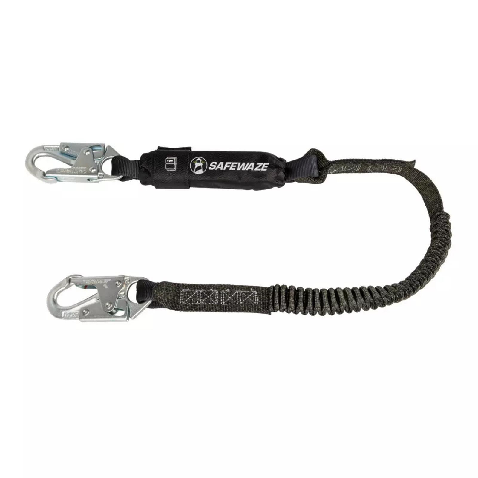 Safewaze PRO 6′ Stretch Energy Absorbing Lanyard: Snap Hook