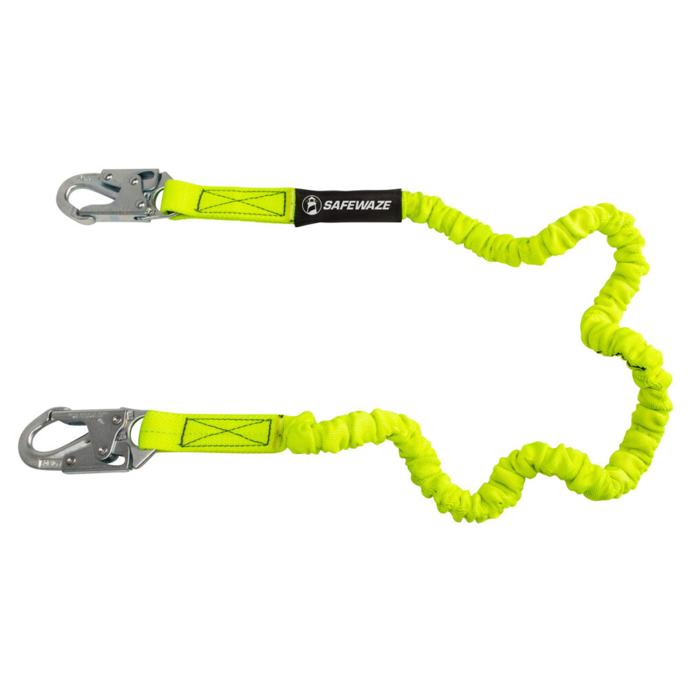Safewaze PRO 6′ Stretch Internal Energy Absorbing Lanyard: Snap Hook