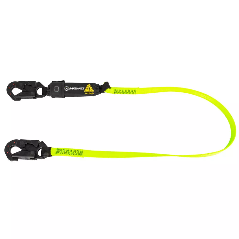 Safewaze Arc Flash 6′ Energy Absorbing Lanyard: Dielectric Snap Hook