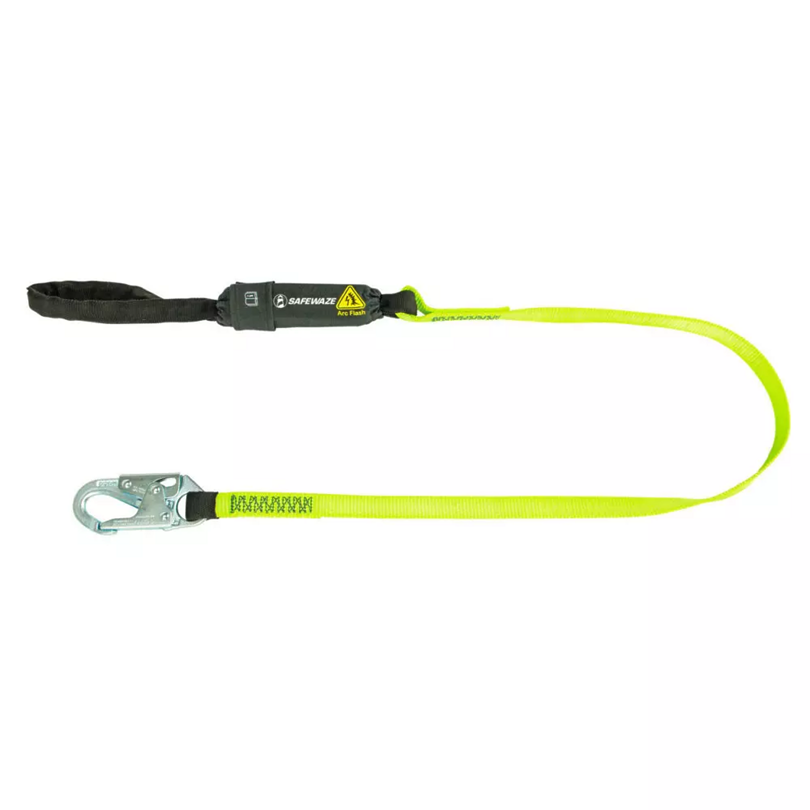 Safewaze Arc Flash 6′ Energy Absorbing Lanyard: Snap Hook, Soft Loop