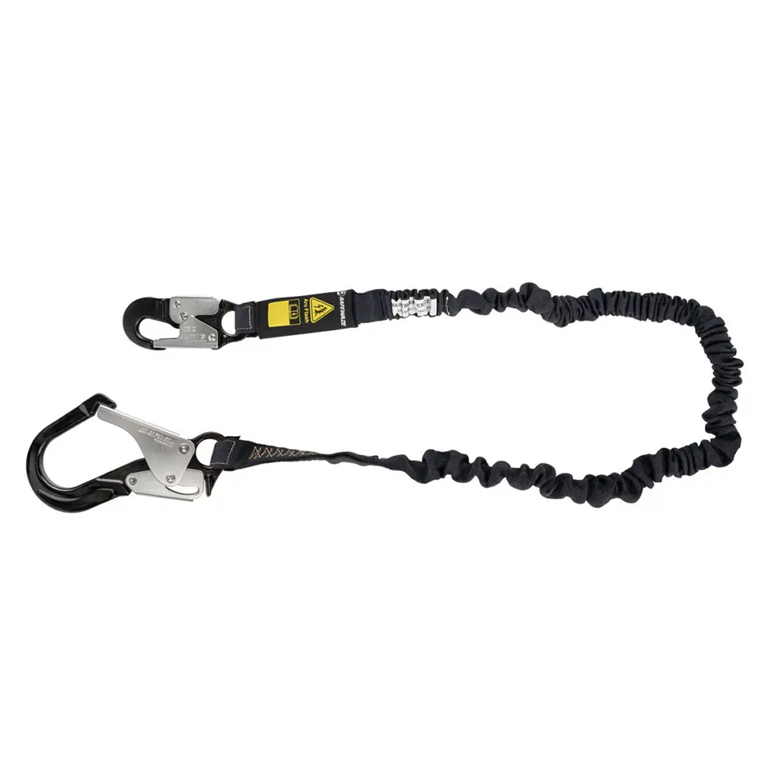 Safewaze Arc Flash 6′ Internal Energy Absorbing Lanyard: Aramid, Alu Rebar Hook