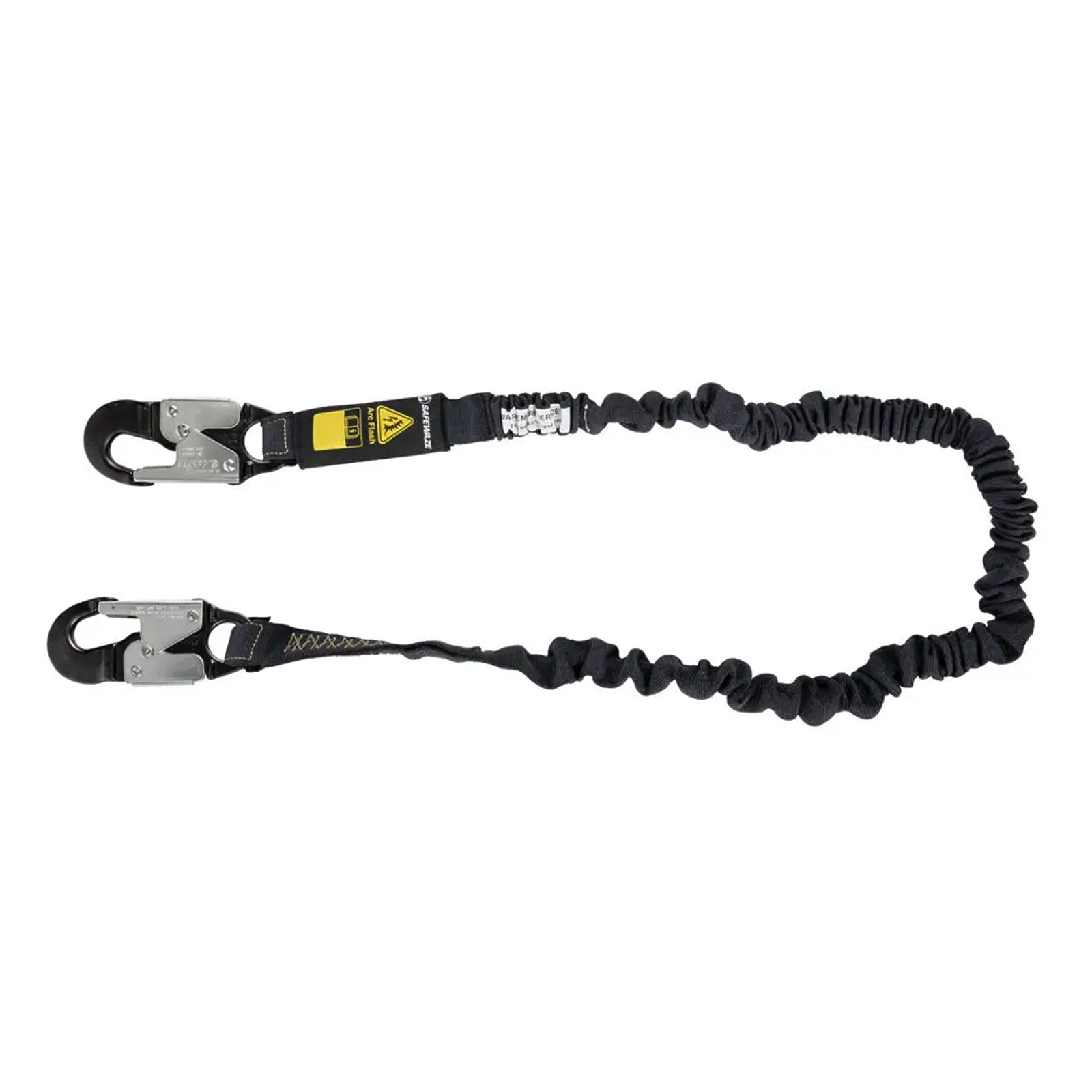 Safewaze Arc Flash 6′ Internal Energy Absorbing Lanyard: Aramid, Alu Snap Hook