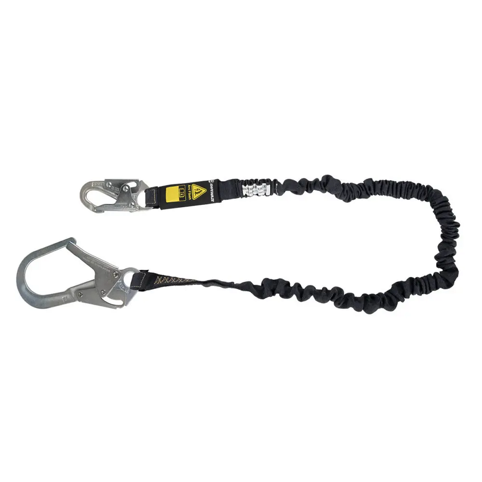 Safewaze Arc Flash 6′ Internal Energy Absorbing Lanyard: Aramid, Rebar Hook