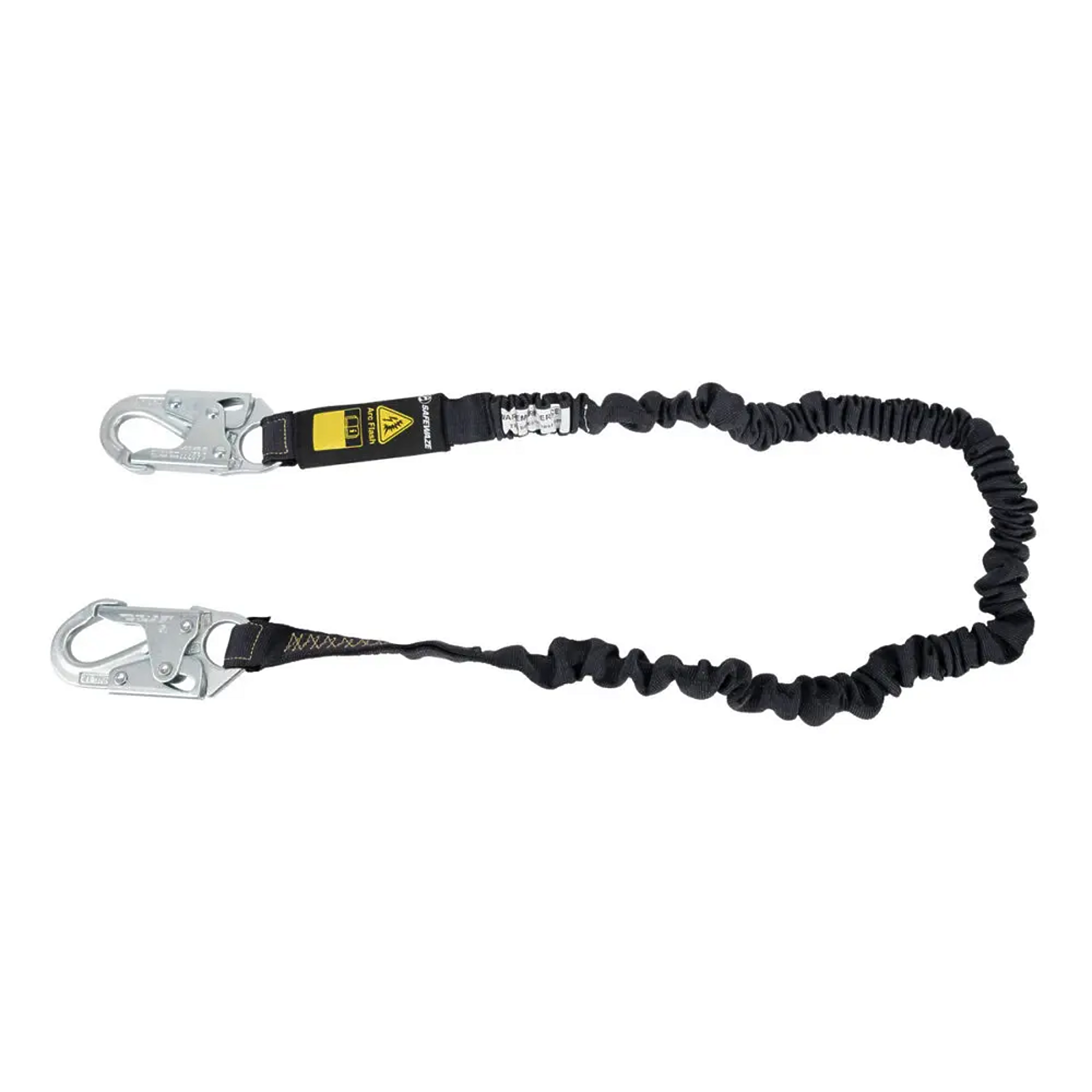 Safewaze Arc Flash 6′ Internal Energy Absorbing Lanyard: Aramid, Snap Hook