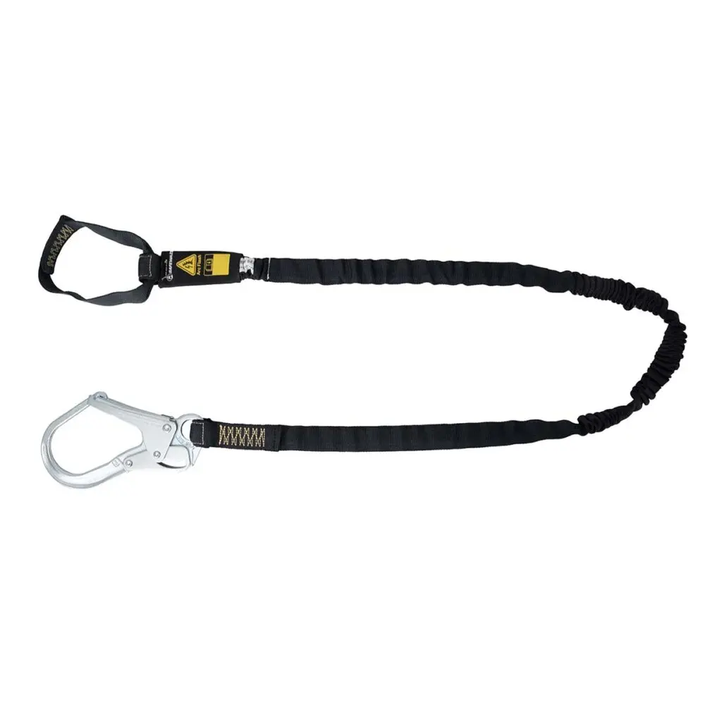 Safewaze Arc Flash 6′ Internal Energy Absorbing Lanyard: Aramid, Soft Loop, Rebar Hook