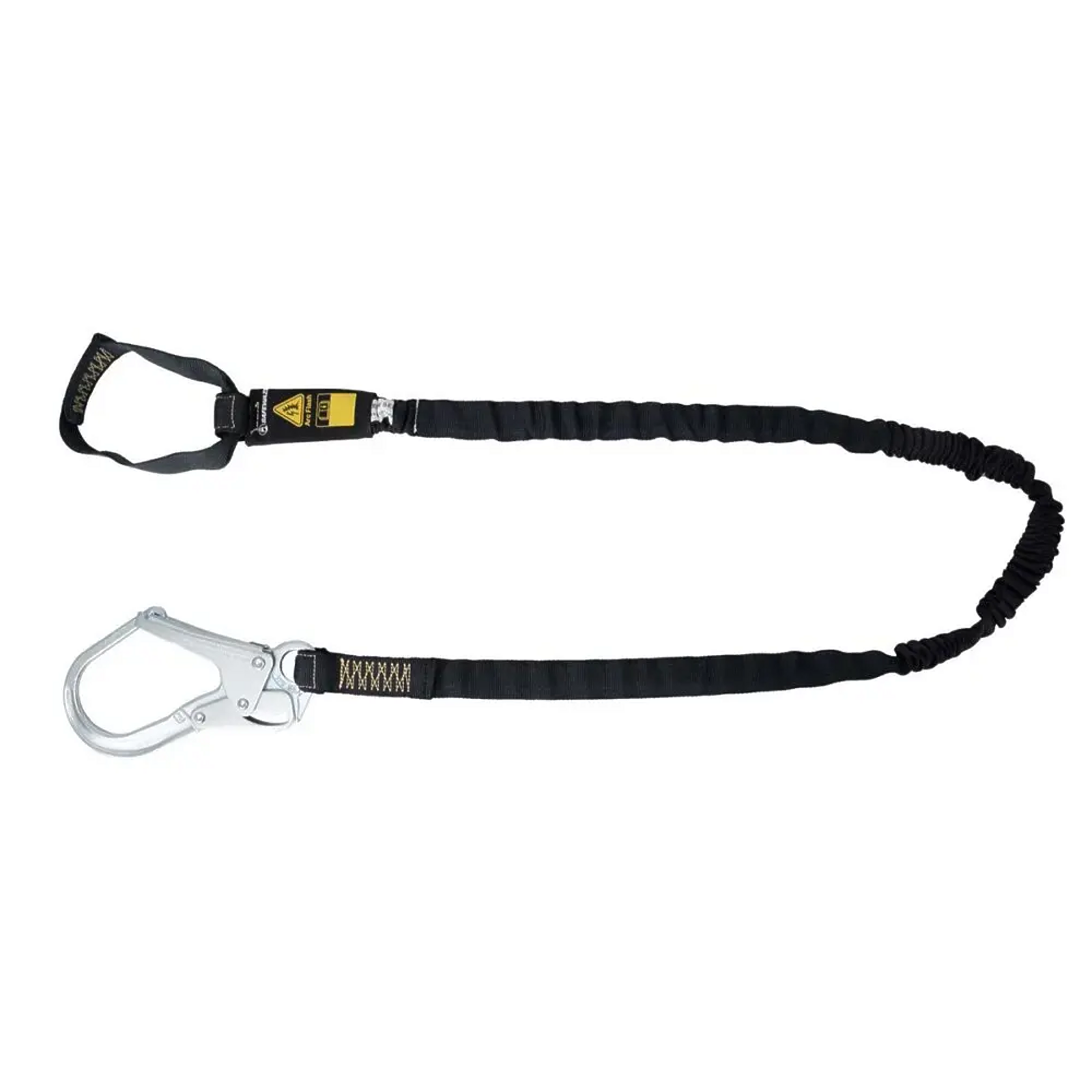 Safewaze Arc Flash 6′ Internal Energy Absorbing Lanyard: Aramid, Soft Loop, Rebar Hook