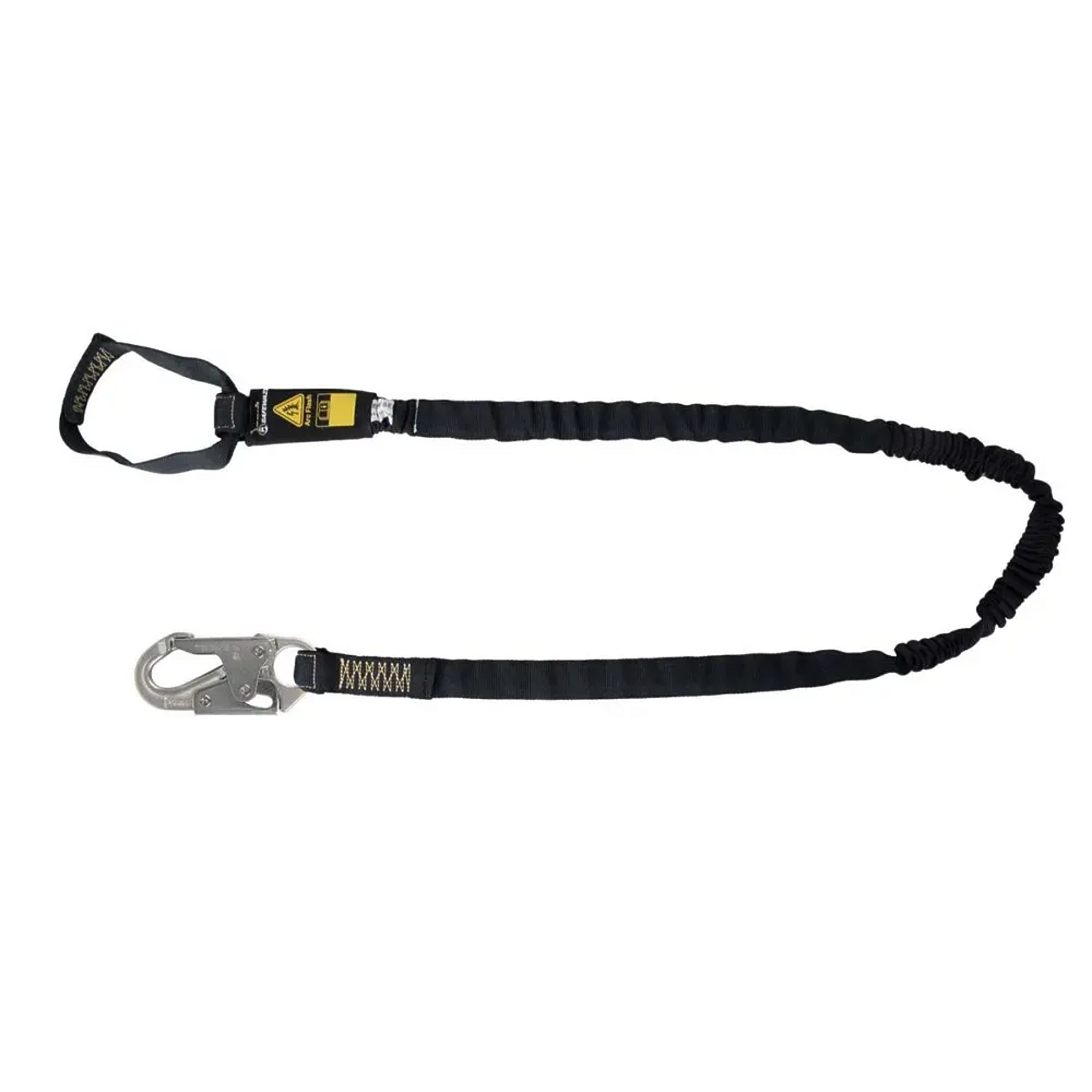 Safewaze Arc Flash 6′ Internal Energy Absorbing Lanyard: Aramid, Soft Loop, Snap Hook