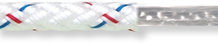 New England Ropes Finish Line -1/8" White w/ Tracer