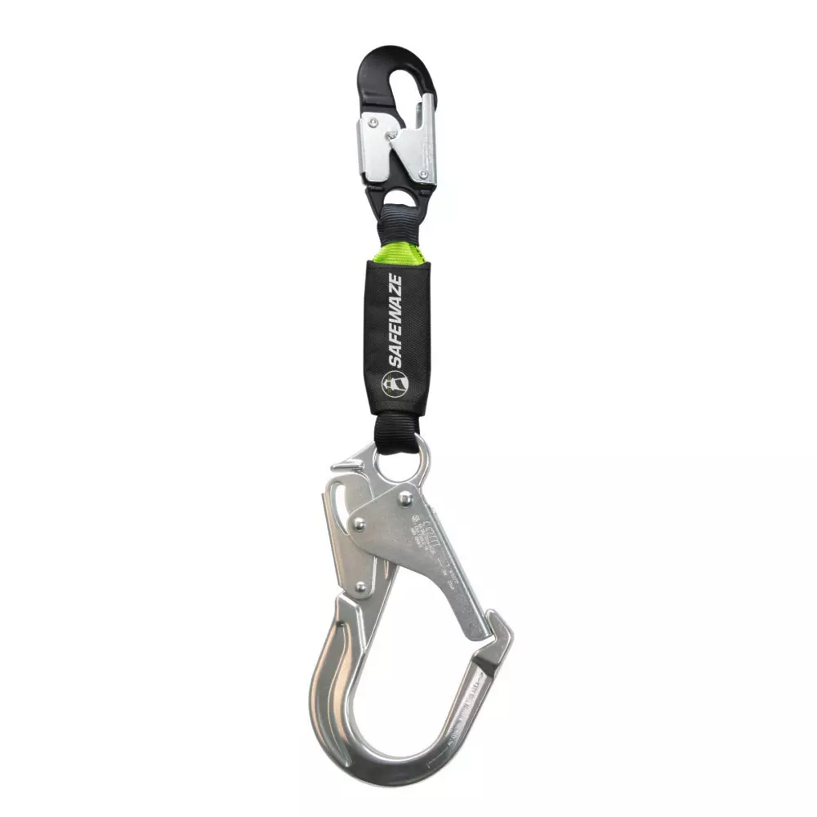 Safewaze 20″ Web Restraint Lanyard: Alu Snap Hook, Alu Rebar Hook