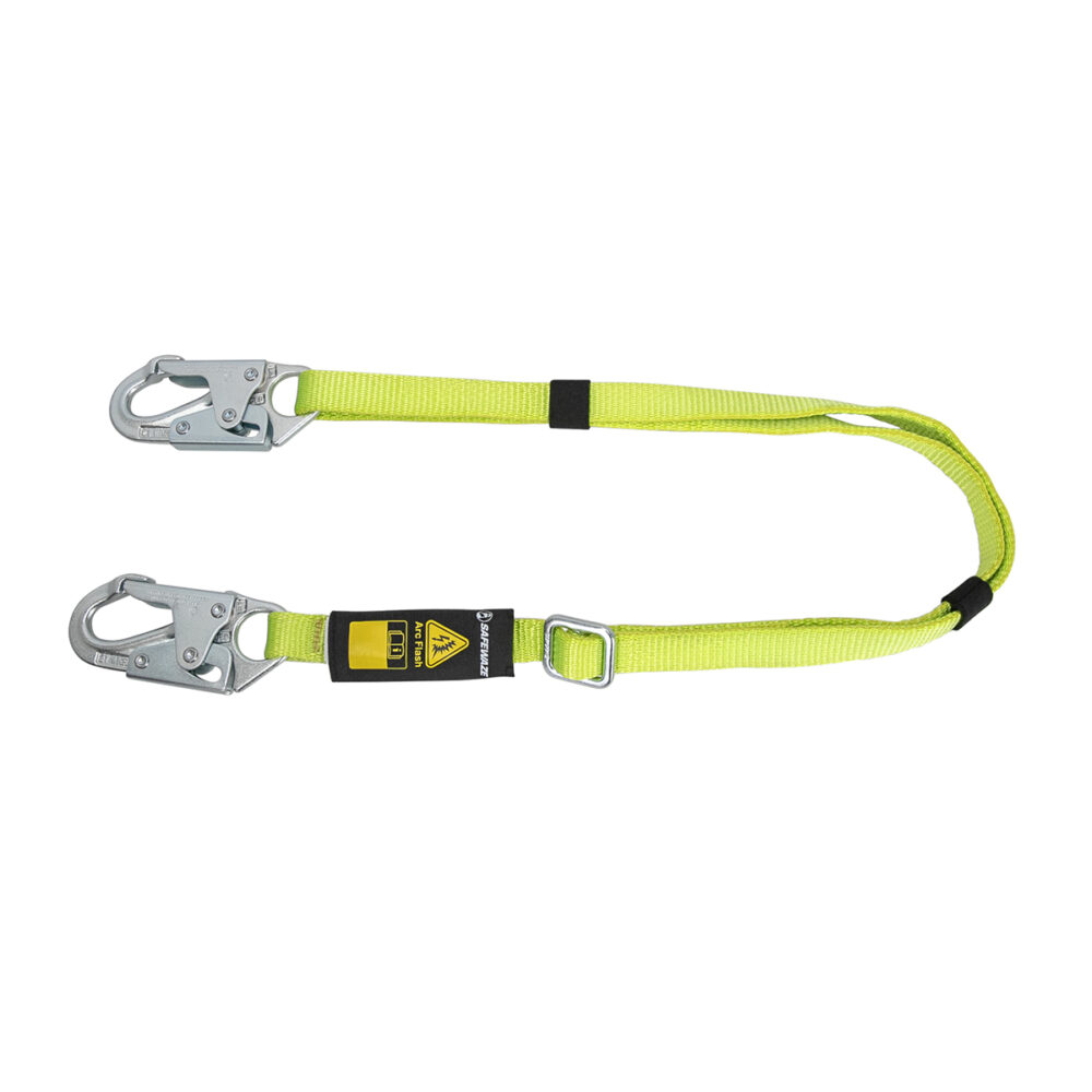Safewaze Arc Flash 4-6′ Adjustable Web Restraint Lanyard: Snap Hooks