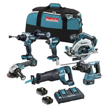 Makita 18V LXT Brushless 6 Tool Combo Kit, 5.0Ah x2