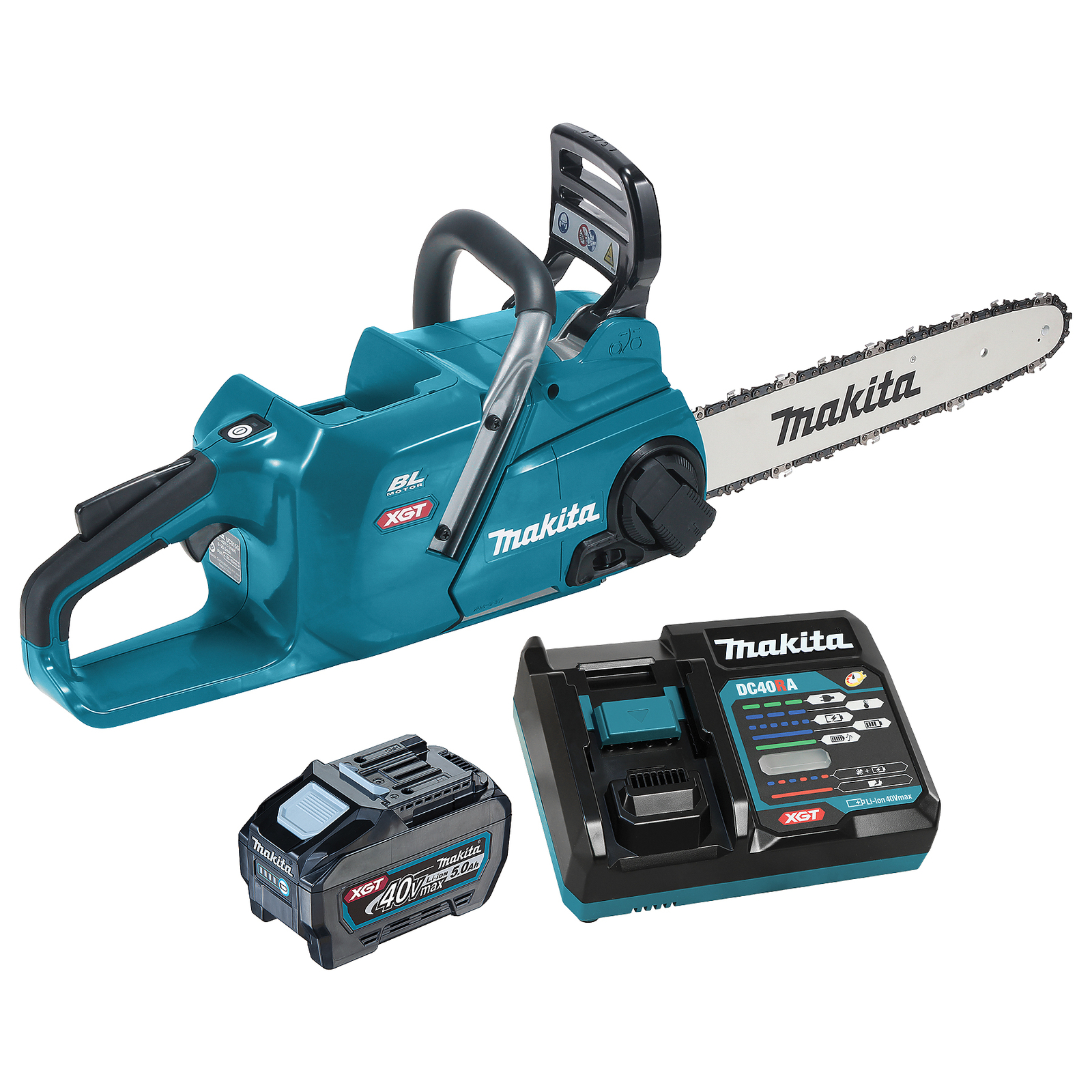 Makita 40Vmax XGT Brushless 14" Rear Handle Chainsaw, 5.0Ah x1Kit