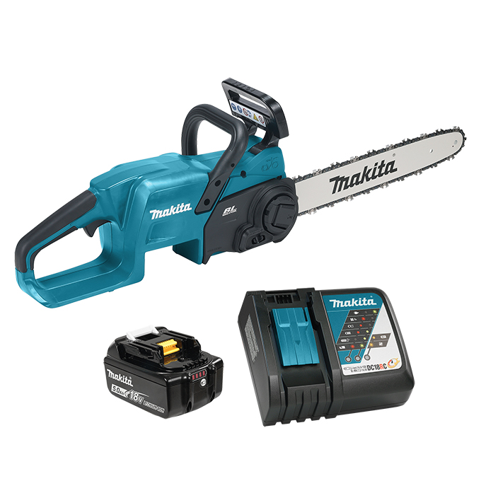 Makita 18V LXT Brushless 16" Rear Handle Chainsaw, 5.0Ah x1Kit