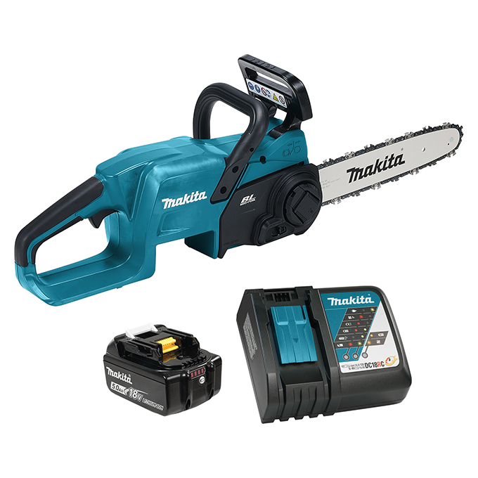 Makita 18V LXT Brushless 12" Rear Handle Chainsaw, 5.0Ah x1Kit