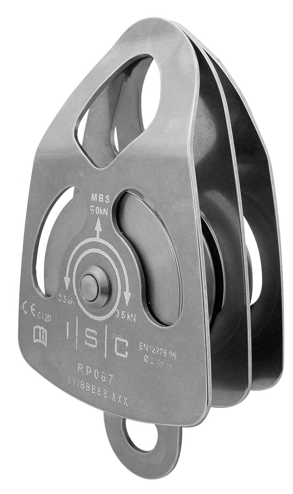 ISC Prusik Minding Pulley Large Stainless (Roller Bearing)