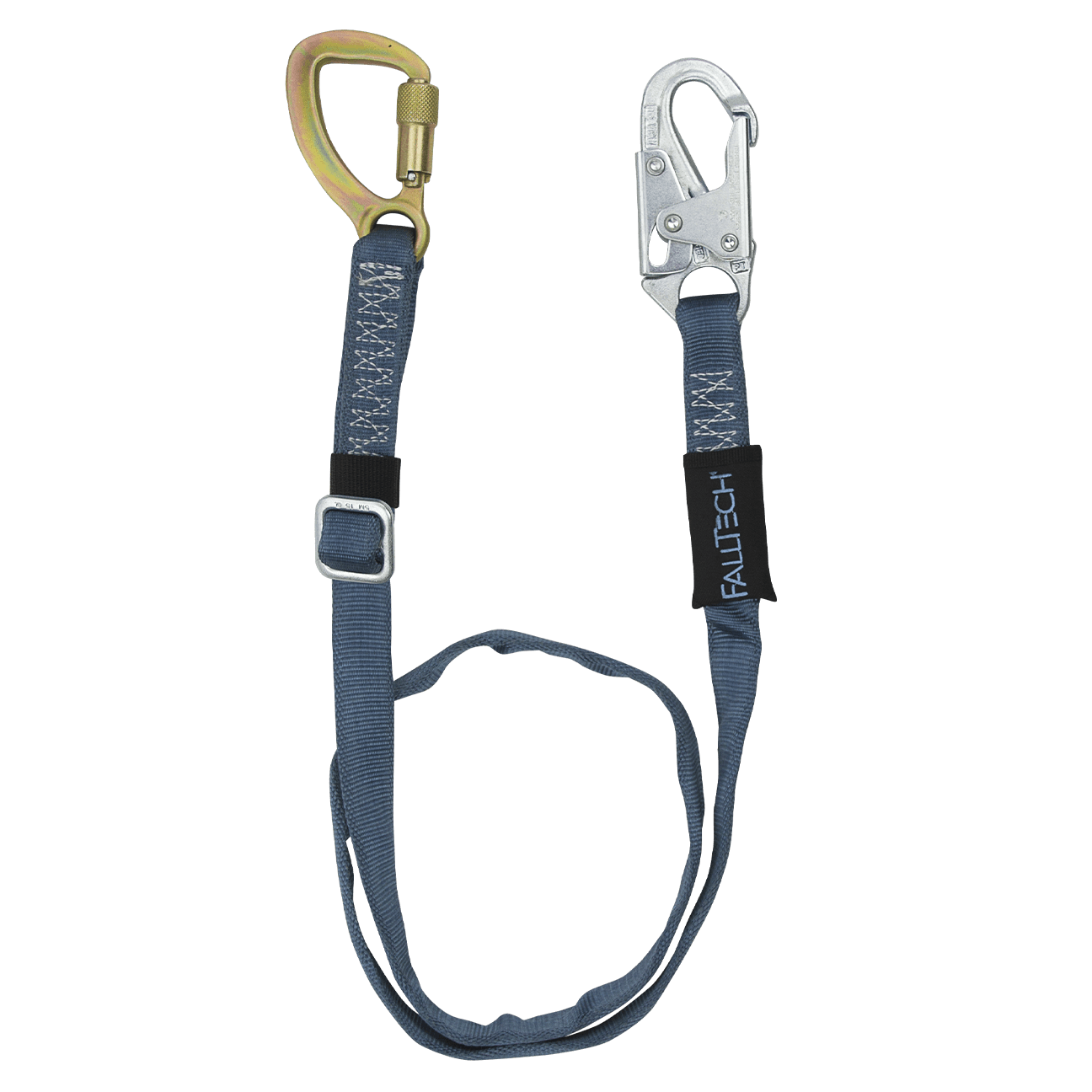 FallTech 4' to 6' Adjustable Length Restraint Lanyard with Steel 5k Carabiner