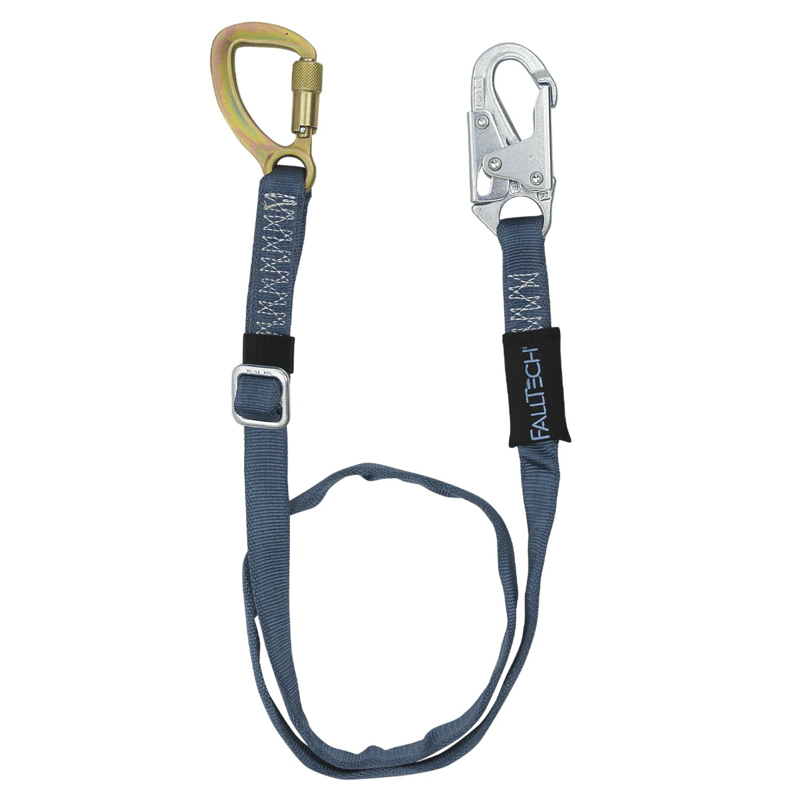 FallTech 4' to 6' Adjustable Length Restraint Lanyard with Steel 5k Carabiner