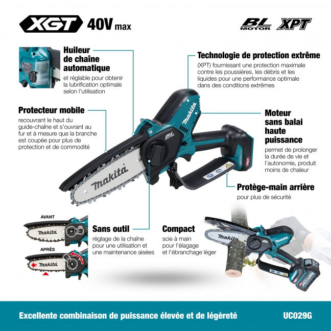 Makita 40Vmax XGT Brushless 6" Pruning Saw, Tool Only