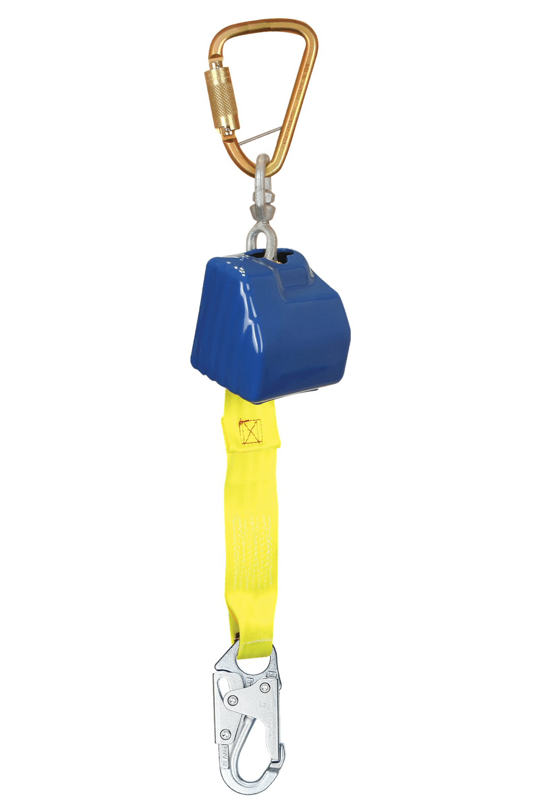 Falltech 8' Web Retractor with Steel Snap Hook, Includes Standard Size Steel Anchorage Carabiner (OSHA)