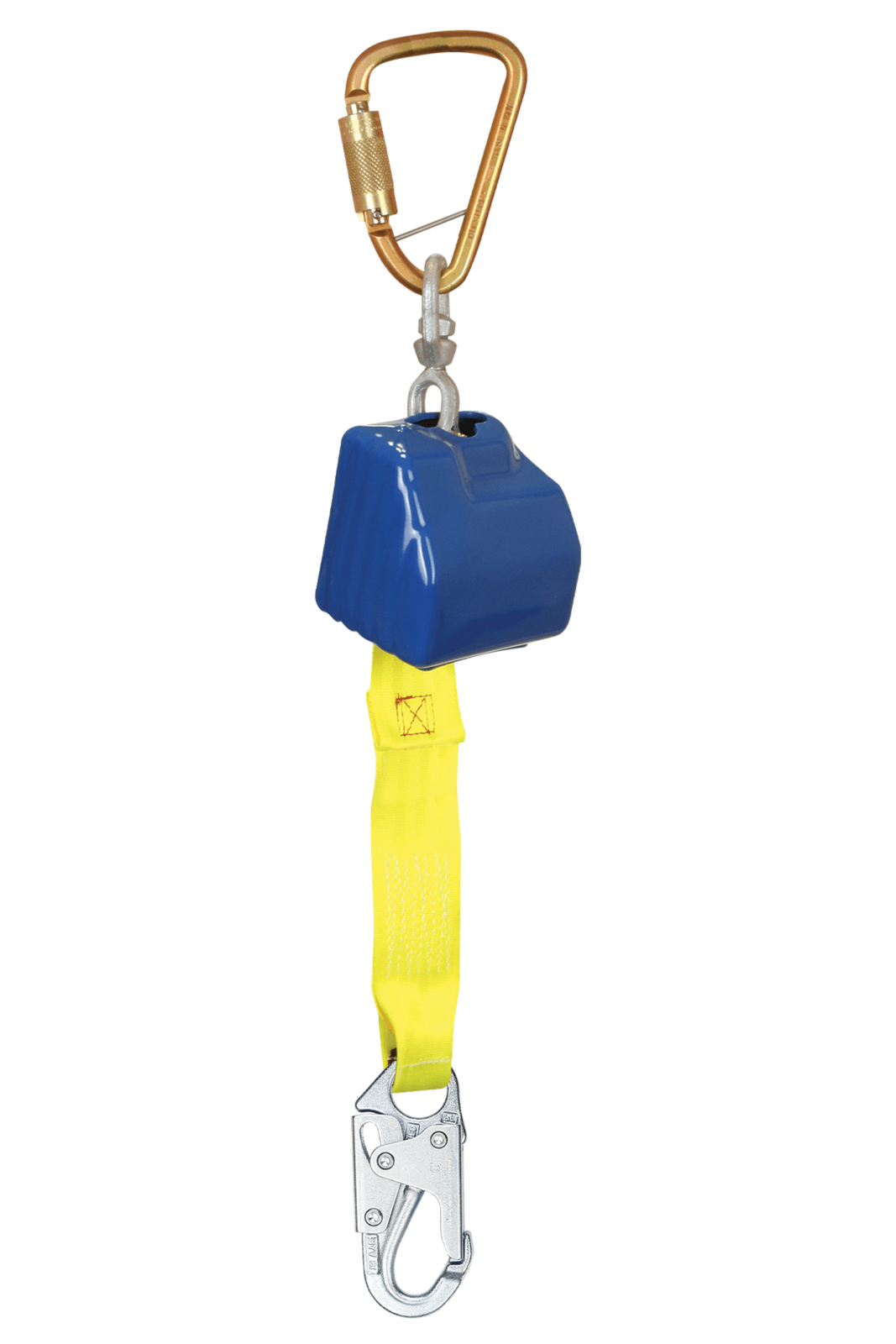 Falltech 8' Web Retractor with Steel Snap Hook, Includes Standard Size Steel Anchorage Carabiner (OSHA)