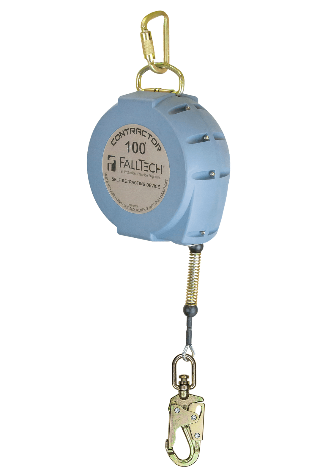 Falltech Contractor SRL with 100' Galvanized Cable and Anchorage Carabiner (OSHA)