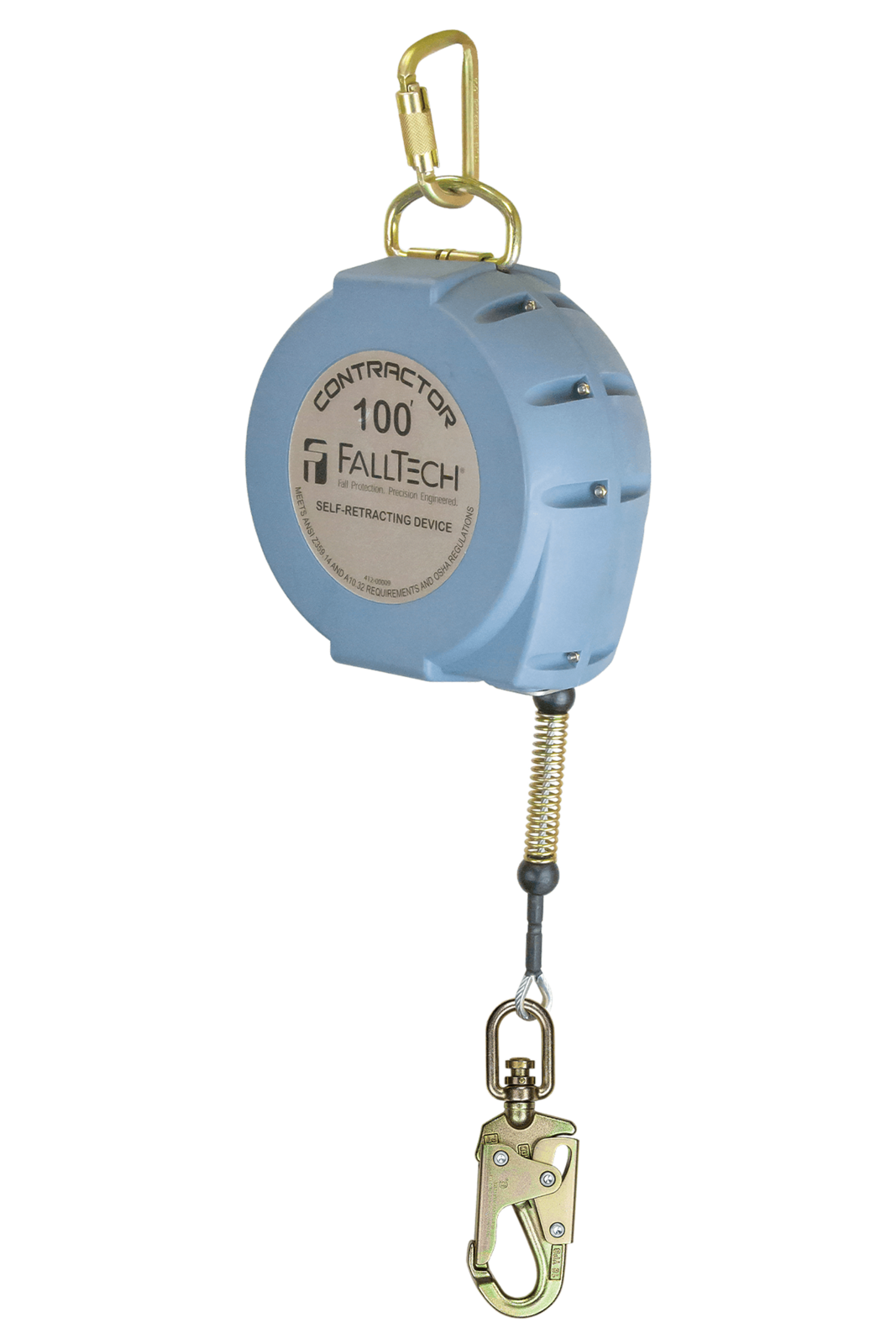 Falltech Contractor SRL with 100' Galvanized Cable and Anchorage Carabiner (OSHA)