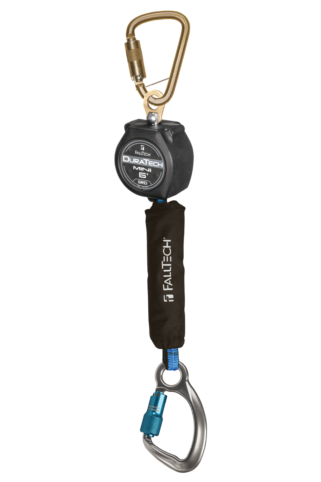Falltech 6' DuraTech Mini Class 1 Personal SRL-P with Aluminum Carabiner, Includes Steel Dorsal Connecting Carabiner (ANSI)