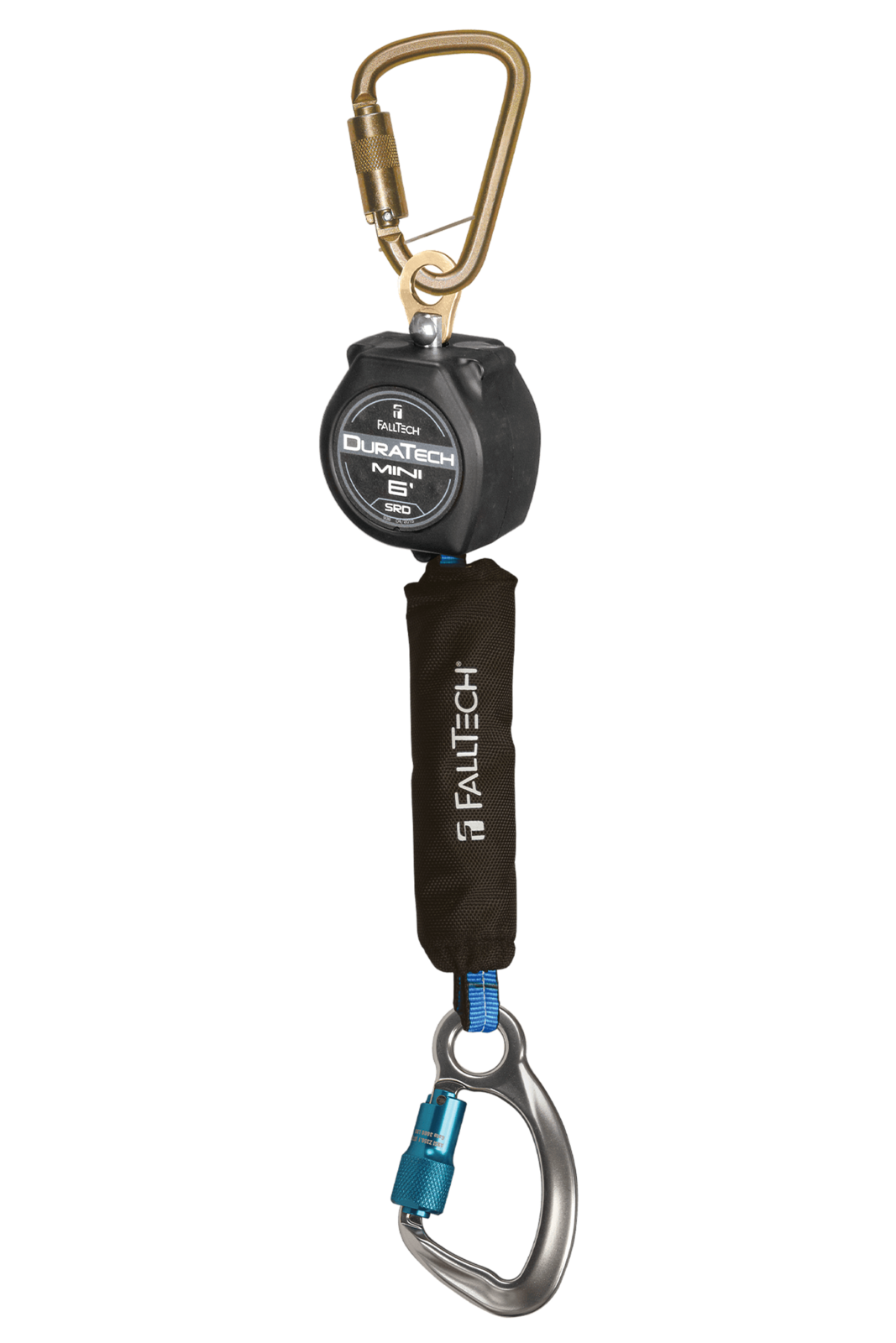 Falltech 6' DuraTech Mini Class 1 Personal SRL-P with Aluminum Carabiner, Includes Steel Dorsal Connecting Carabiner (ANSI)