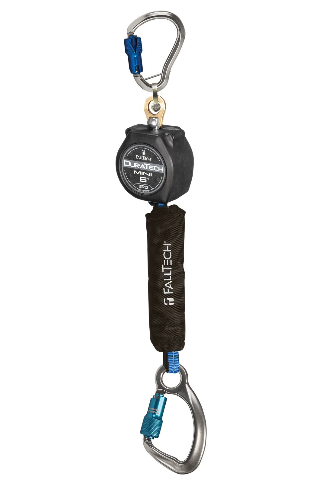 Falltech 6' DuraTech Mini Class 1 Personal SRL-P with Aluminum Carabiner, Includes Aluminum Dorsal Connecting Carabiner (ANSI)