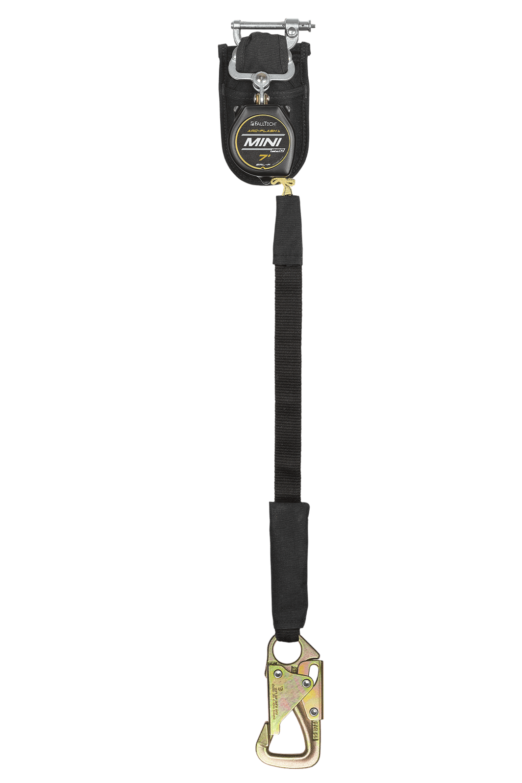 Falltech 7' Arc Flash Mini Pro Class 1 Personal SRL-P, Single-leg with Steel 5k Snap Hook (ANSI)