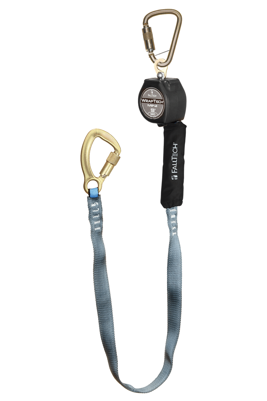 Falltech 9' WrapTech Mini Personal SRL with Steel 5k Carabiner, Includes Steel Dorsal Connecting Carabiner (OSHA)