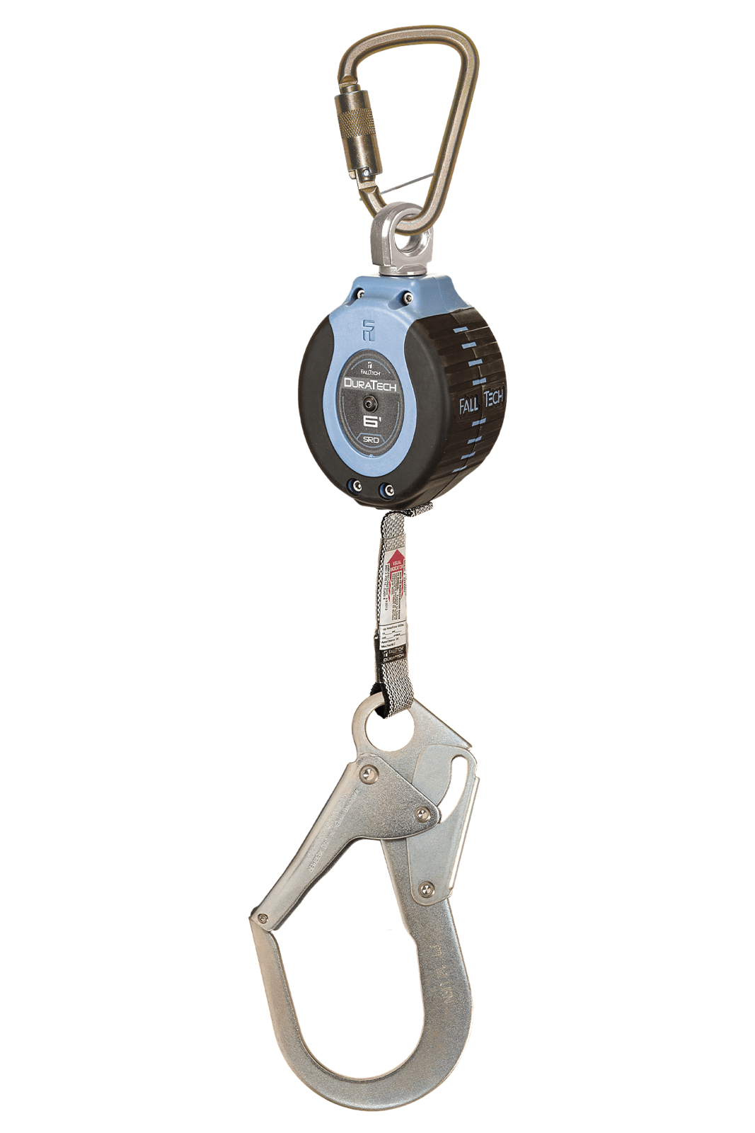 Falltech 6' DuraTech Personal SRL with Steel Rebar Hook, Includes Steel Dorsal Connecting Carabiner (ANSI)