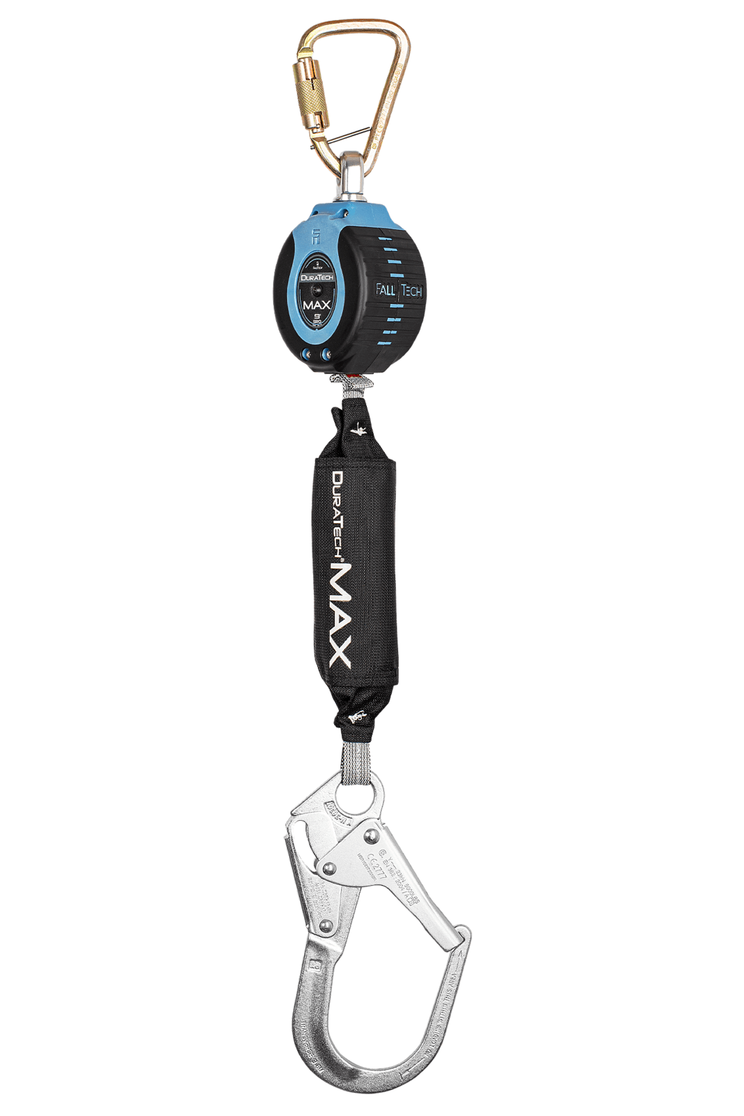 Falltech 9' DuraTech MAX Personal SRL, Includes Steel Dorsal Connecting Carabiner (ANSI)