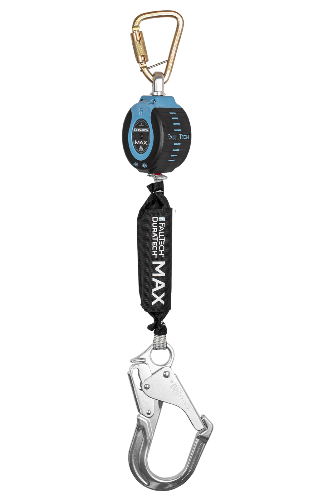 Falltech 9' DuraTech MAX Personal SRL, Includes Steel Dorsal Connecting Carabiner (ANSI)