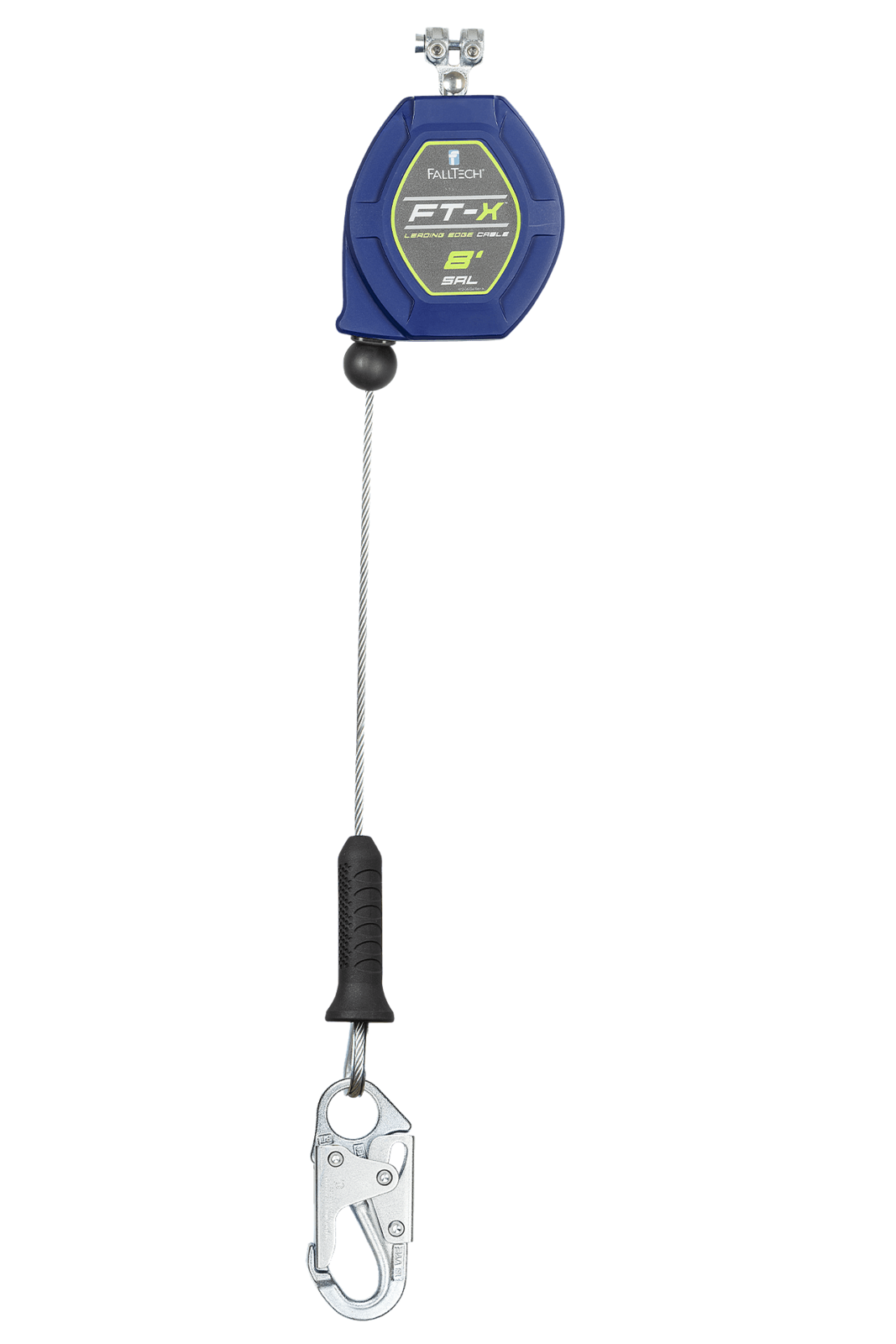 Falltech 8' FT-X Cable Class 2 Leading Edge Personal SRL-P, Replacement-leg with Steel Snap Hooks with SpeedLink (ANSI/CSA)