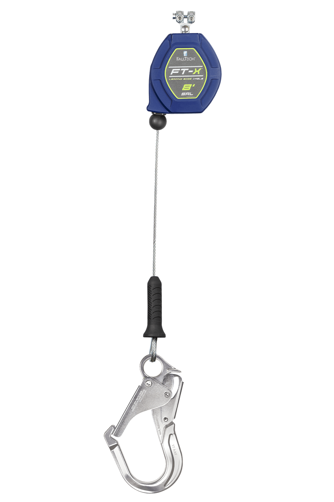 Falltech 8' FT-X Cable Class 2 Leading Edge Personal SRL-P, Replacement-leg with Aluminum Rebar Hooks with SpeedLink (ANSI/CSA)