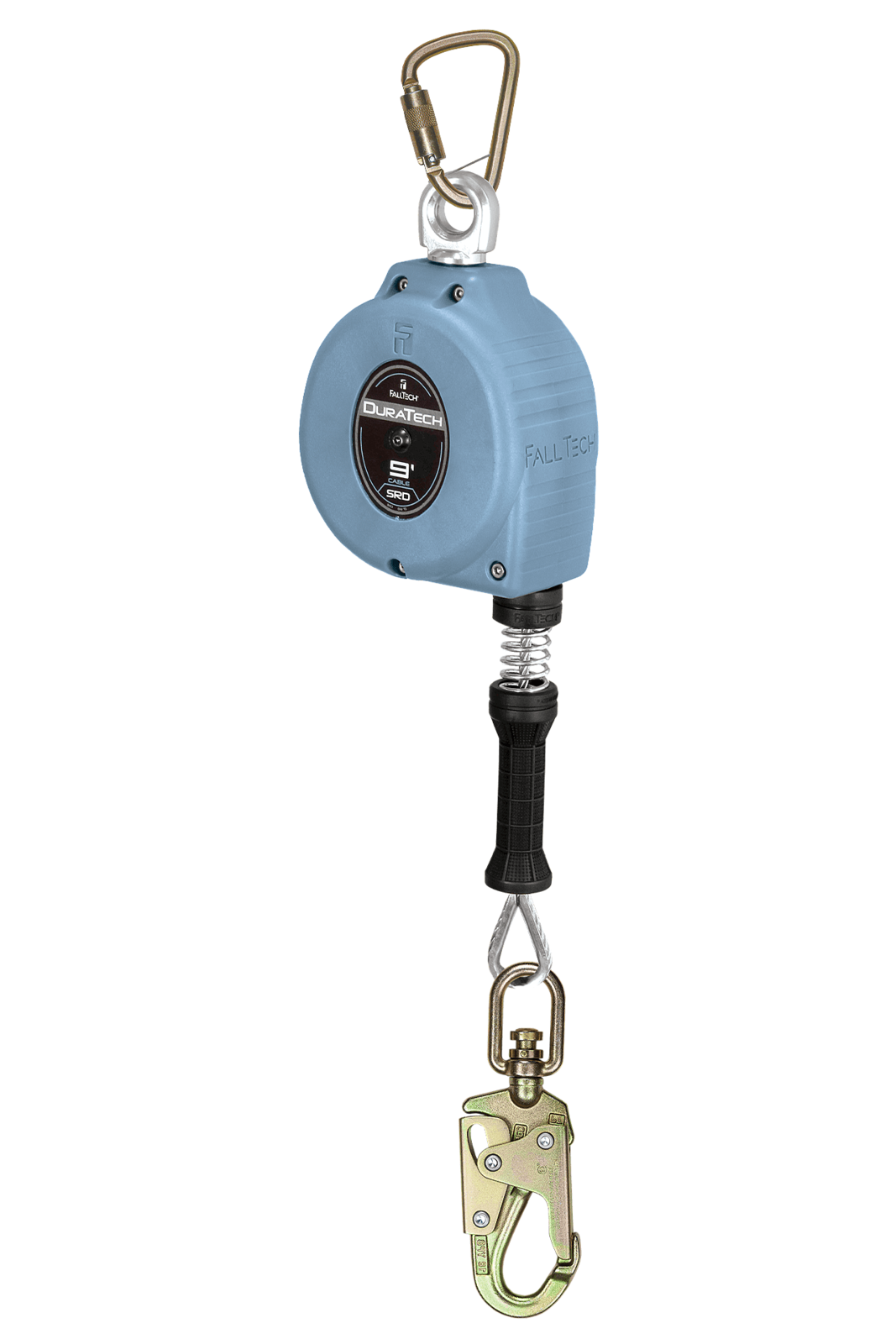 Falltech 9' DuraTech Cable SRL with Steel Swivel Snap Hook, Includes Steel Anchorage Carabiner (ANSI)
