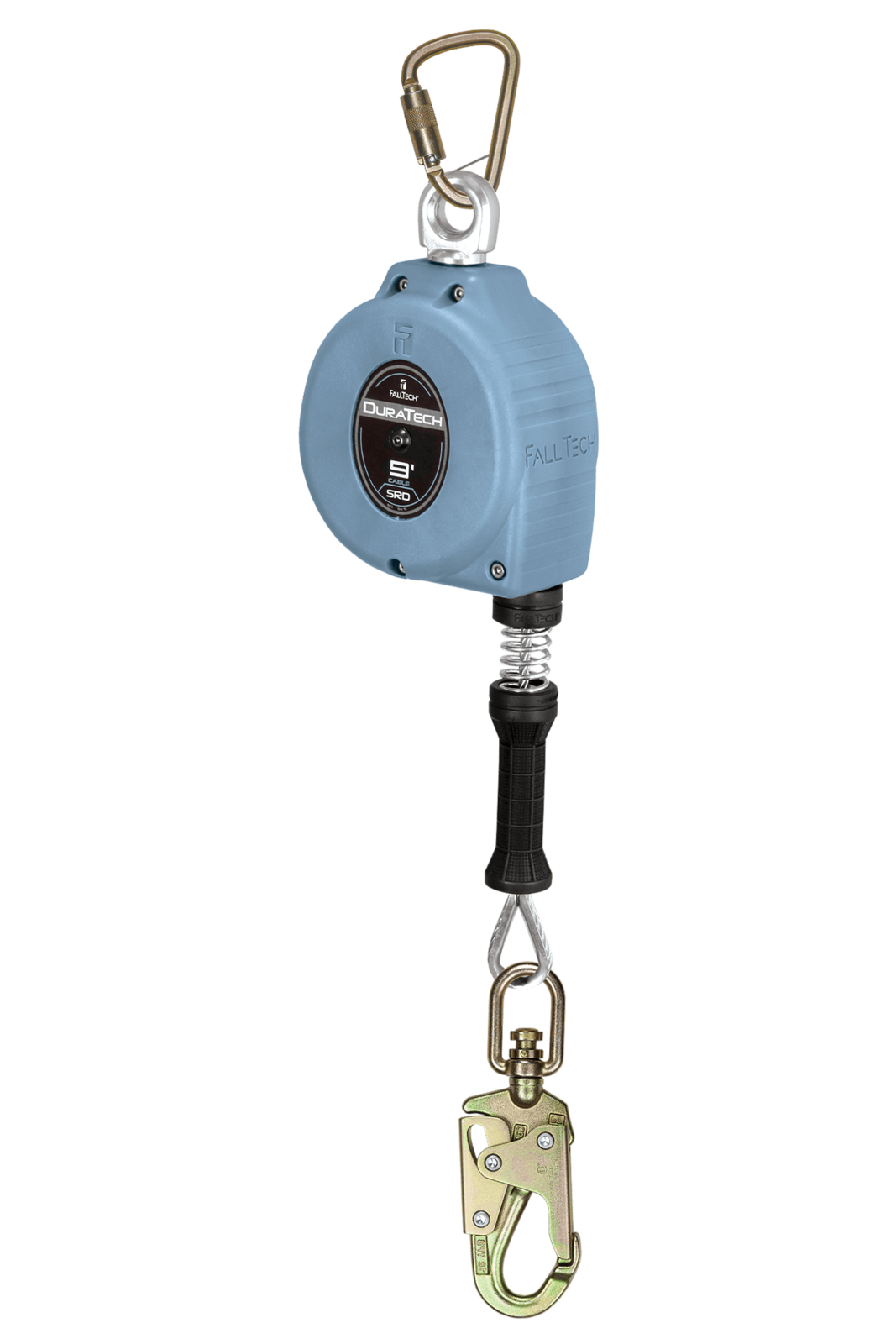 Falltech 9' DuraTech Cable SRL with Steel Swivel Snap Hook, Includes Steel Anchorage Carabiner (ANSI)