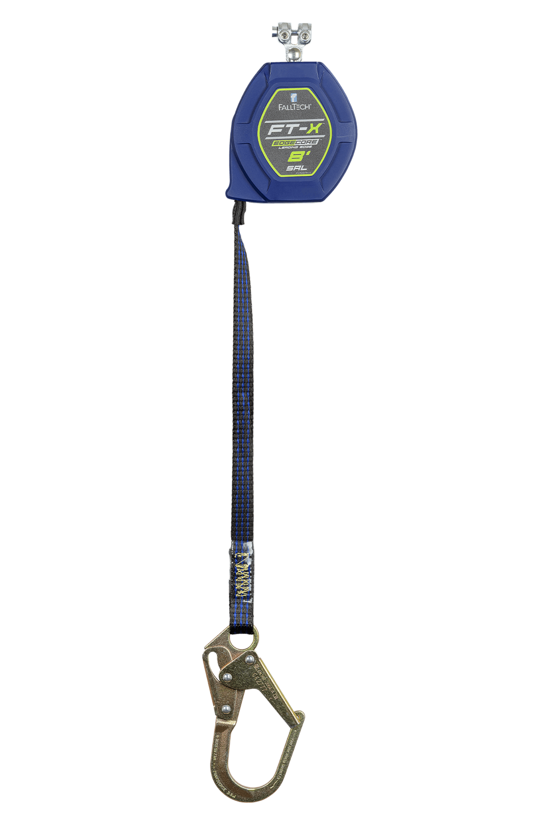 Falltech 8' FT-X EdgeCore Class 2 Leading Edge Personal SRL-P, Replacement-leg with Steel Swivel Mini Rebar Hooks with SpeedLink (ANSI/CSA)