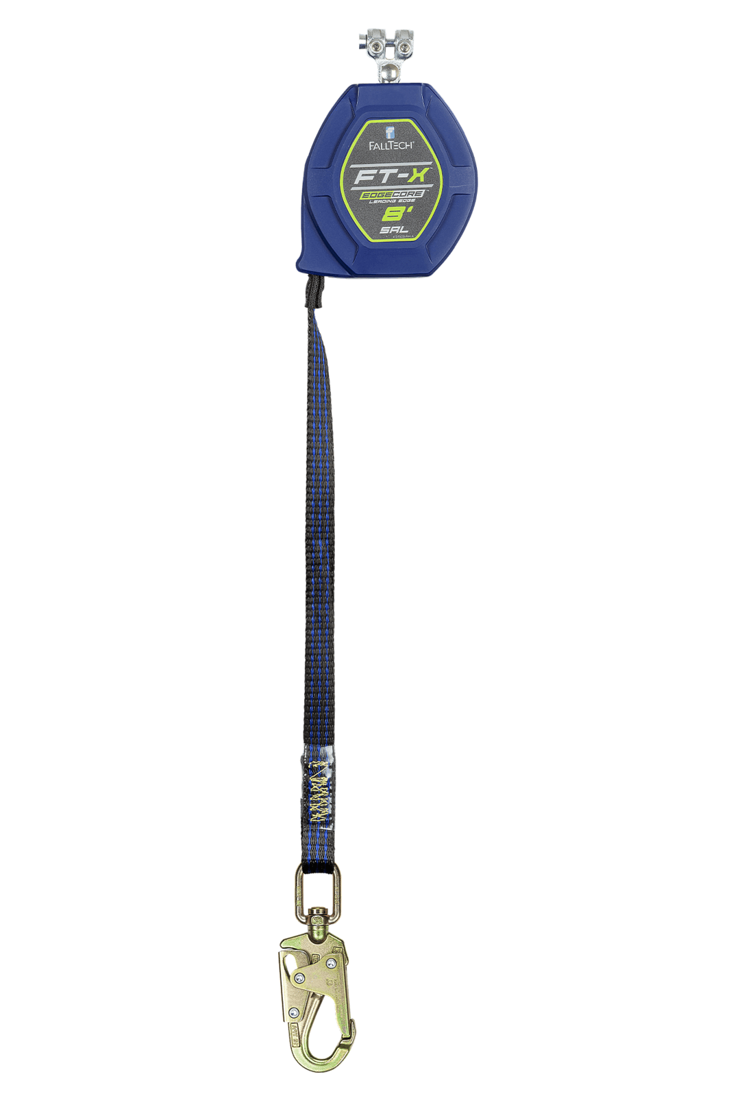 Falltech 8' FT-X EdgeCore Class 2 Leading Edge Personal SRL-P, Replacement-leg with Steel Swivel Snap Hooks with SpeedLink (ANSI/CSA)
