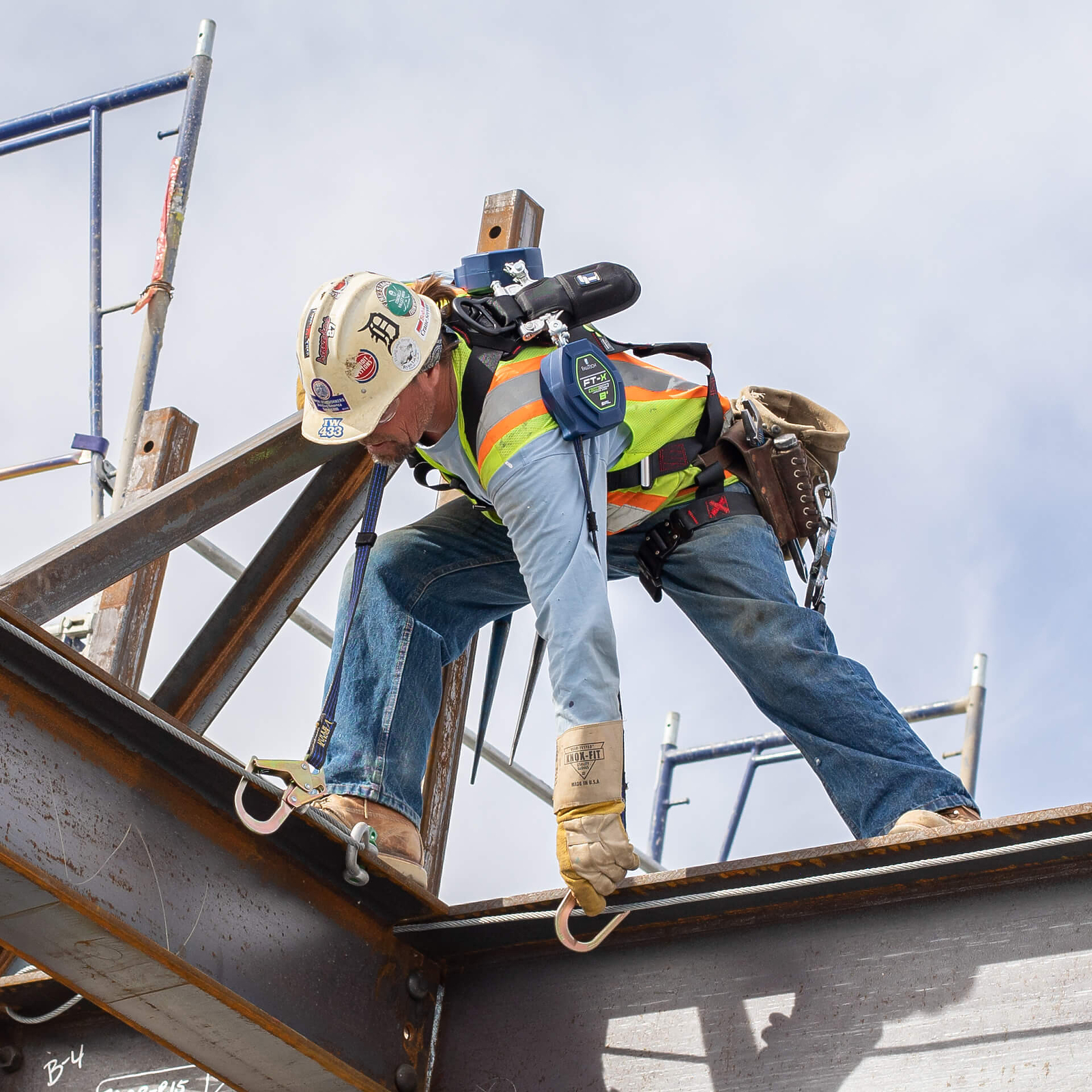 Falltech 8' FT-X EdgeCore Class 2 Leading Edge Personal SRL-P, Single-leg with Steel Swivel Snap Hook (ANSI/CSA)