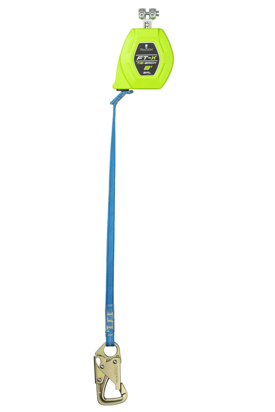Falltech 8' FT-X Web Tie-Back Class 1 Personal SRL-P, Replacement-leg with Steel 5k Snap Hook with SpeedLink (ANSI)