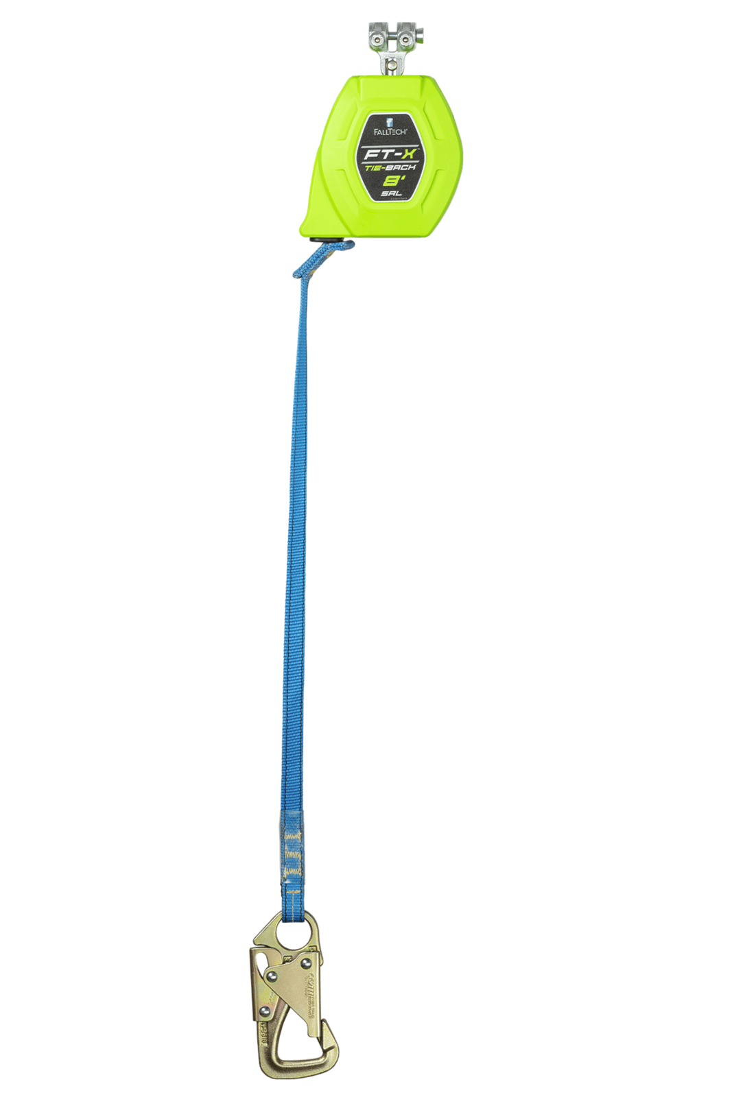 Falltech 8' FT-X Web Tie-Back Class 1 Personal SRL-P, Replacement-leg with Steel 5k Snap Hook with SpeedLink (ANSI)