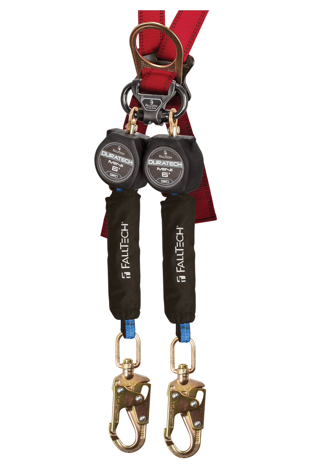 Falltech 6' DuraTech Mini Class 1 Personal SRL-P with Steel Swivel Snap Hooks, Includes Steel Dorsal Connecting Carabiner (ANSI)