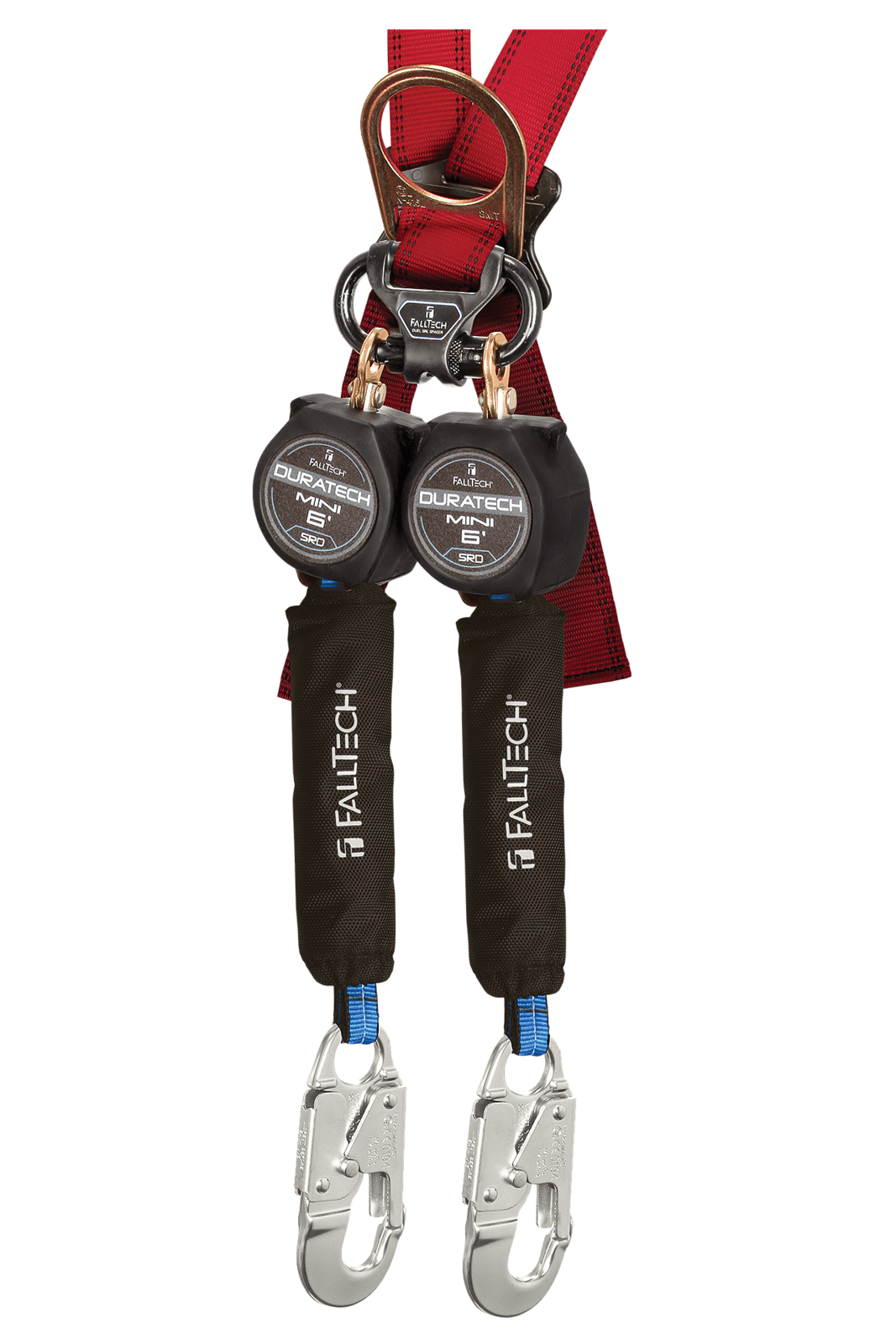Falltech 6' DuraTech Mini Class 1 Personal SRL-P with Aluminum Snap Hooks, Includes Steel Dorsal Connecting Carabiner (ANSI)